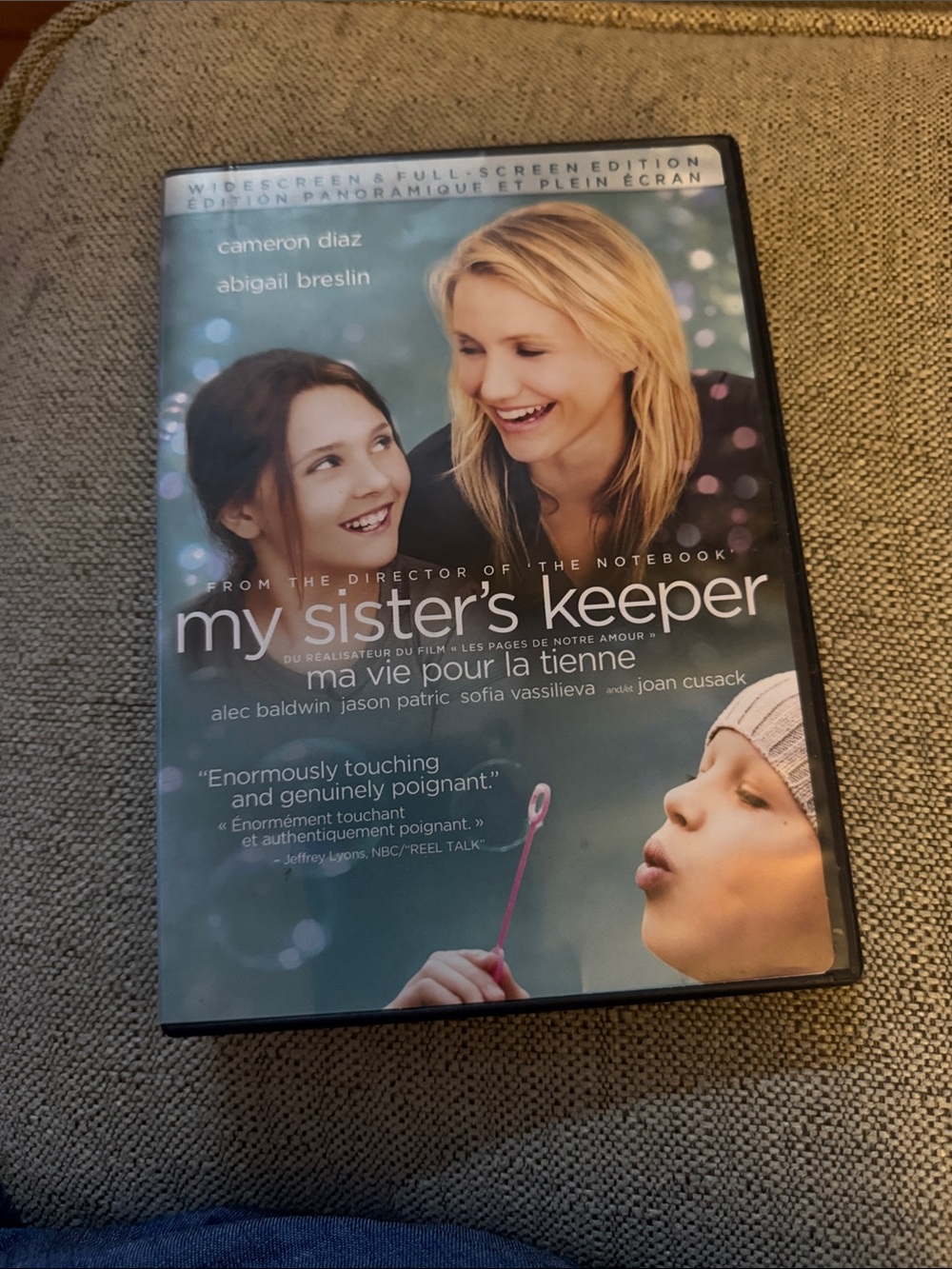 My Sister's Keeper DVD - Light Blue Cover